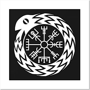 Vegvisir Jormungandr Norse Mythology T-shirt Posters and Art